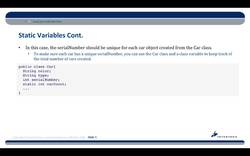 Complete Java SE 8 Developer Bootcamp - Static Variables Instructional Video