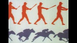 UNITED STATES 1960s: Views of zoetrope figures. Stock Footage