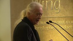 Jimmy Page at Led Zeppelin by Led Zeppelin book launch Stock Footage