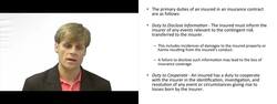 Primary Obligations of an Insured Instructional Video