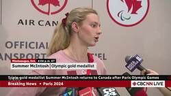 Summer McIntosh arrives back in Canada after stellar Olympics News Clip