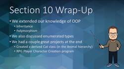 C++ Developer - Section Wrap-Up Instructional Video