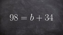 Solving a one step equation using subtraction Instructional Video