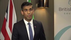 Rishi Sunak speaks to the media after a meeting at the British-Irish Council summit News Clip