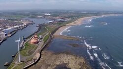 AERIAL SHOTS - Northumberland coastline News Clip