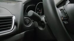 Starting and stopping the engine of a car, Slow motion Stock Footage