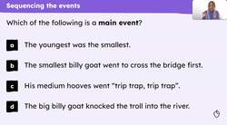 Sequencing and making a story mountain: 'The Three Billy Goats Gruff' Instructional Video