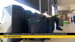 Edmontonians brave expected busy travel days at Edmonton International Airport News Clip