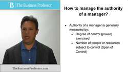 Authority of a Manager Instructional Video