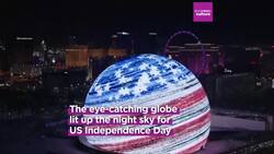 Watch: World's biggest LED sphere showers Las Vegas with dazzling light display News Clip
