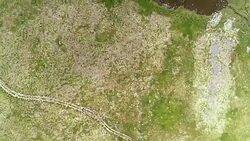 Tundra Mountain Aerial Landscape Stock Footage