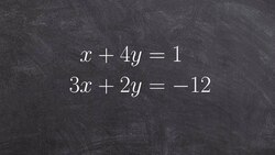 Solve a system of linear equations using substitution Instructional Video