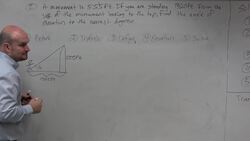 How to find the angle of elevation for a word problem Instructional Video