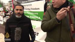 ICJ protest in the Hague hundreds join pro-Palestinian demonstration News Clip