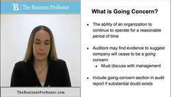 Auditing - What is Going Concern Instructional Video