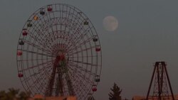 CLEAN : The brightest supermoon of the year rises above Syria's Idlib News Clip