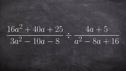Dividing two rational expressions and simplify by factoring Instructional Video