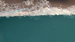 The air bubble on water through glass Stock Footage