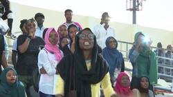 Women play football publicly in first league match Instructional Video