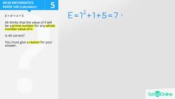 Quadratic Expressions and Prime Numbers Instructional Video