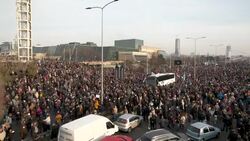 CLEAN : Thousands block roads in Serbia to protest mining project News Clip