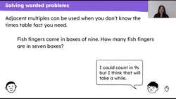 Solve problems involving adjacent multiples of nine Instructional Video