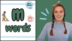 m' Words | Blending Phonics | CVC Words | m Words with Pictures | Learn to Read | British Teacher Instructional Video