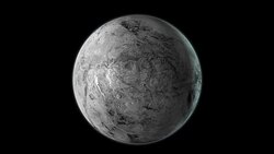 Haumea dwarf planet rotating in its own orbit in the outer space. 3D Rendering Stock Footage