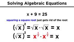 Solving Algebraic Equations With Roots and Exponents Instructional Video