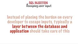 Web Security: Common Vulnerabilities And Their Mitigation - SQLi mitigation - Escaping user input, least privilege, whitelist validation Instructional Video