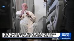 Pope apologizes after being quoted using vulgar term to describe gay people News Clip