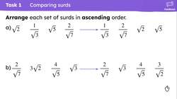 Problem solving with surds Instructional Video