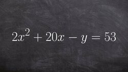 Completing the square to identify the vertex, focus and directrix of a parabola in conic Instructional Video