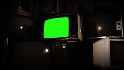 Old Tv With Green Screen. Sepia Tone. Stock Footage