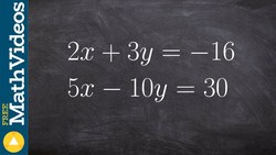 Using two multipliers when solving a system of equations using the addition method Instructional Video