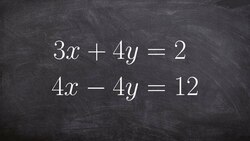 Solve a System of Equations by Using Elimination Instructional Video