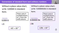 Checking and securing understanding of writing small numbers in standard form Instructional Video