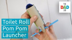 How to Make Pom Pom Launcher from Toilet Paper Roll Instructional Video