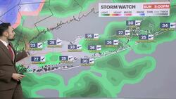 STORM WATCH: Rain, cloudy skies and breezy conditions on Long Island News Clip