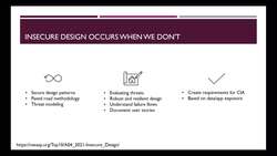 Fundamentals of Secure Software - Insecure Design Instructional Video
