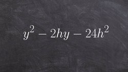 Factoring a trinomial with multiple variables when a =1 Instructional Video