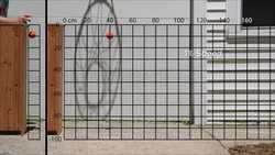 The Classic Bullet Projectile Motion Experiment with X & Y Axis Scales Instructional Video