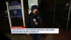 Rain is expected to help lower brushfire risk, but it will have a minor impact on the drought, officials say News Clip