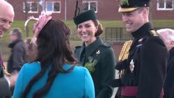 William and Kate visit Mons Barracks in Aldershot during St Patrick's Day celebration News Clip
