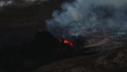 CLEAN : AERIAL SHOTS of Iceland's erupting volcano News Clip