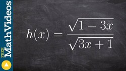 Domain with radicals in numerator and denominator Instructional Video