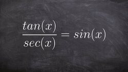 How to verify a simple trigonometric identity Instructional Video