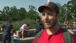 Soundbite from fans arriving for MLB game at the London Stadium News Clip