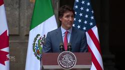 NAFTA allies hold joint press conference after first day of talks at North American Leaders' Summit News Clip