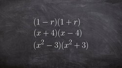 Multiplying the Difference of Two Squares - Math Tutorial Instructional Video
